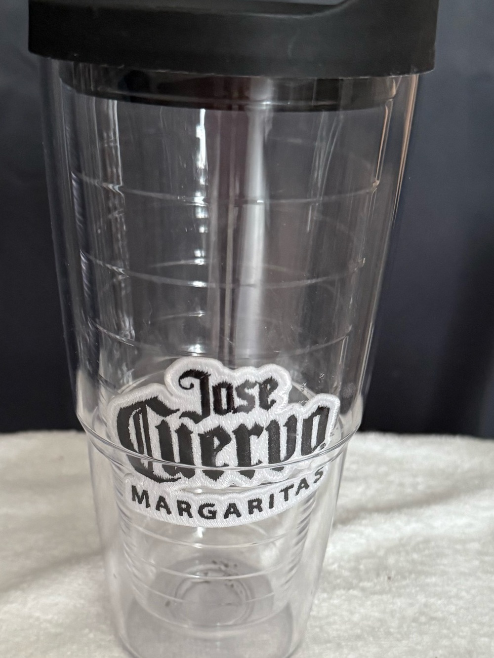 Tervis  Clear Tumbler with Black Lid and Jose Cuervo Logo